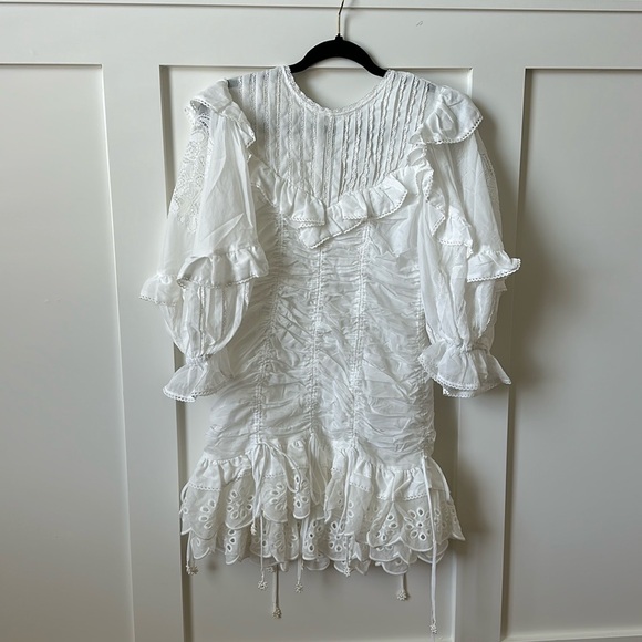 Farm Rio White Lace Mini Dress - Picture 2 of 4